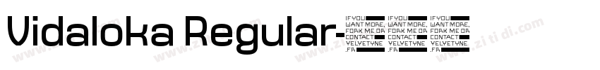Vidaloka Regular字体转换